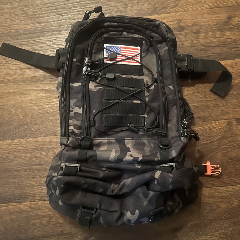 Black Camouflage Backpack